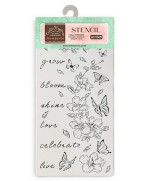 Plantilla Create Happiness Secret Diary 12x25cm Flores y Mariposas (KSTDL94)