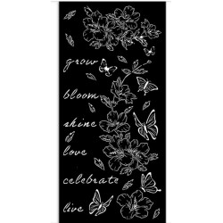 Plantilla Create Happiness Secret Diary 12x25cm Flores y Mariposas (KSTDL94)