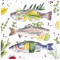 Servilleta 33cmx33cm PESCADO DELICIOSO