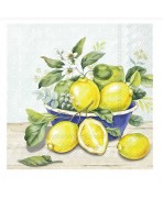 Servilleta 33x33 cm - almuerzo Limón en Tazón Menta