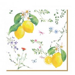 Servilleta 33x33 cm -  Flores y cidras