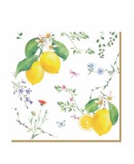 Servilleta 33x33 cm -  Flores y cidras