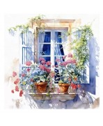 Servilletas 33x33 cm - Ventanas mediterráneas