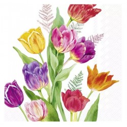 Servilletas 33x33 cm - TULIPANES BRILLANTES