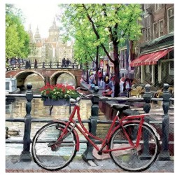 Servilletas 33x33 cm - Amsterdam canal