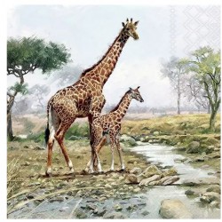 Servilletas 33x33 cm - jirafas