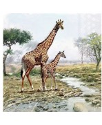 Servilletas 33x33 cm - jirafas