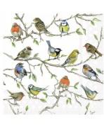 Servilletas 33x33 cm - Encuentro de pájaros