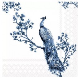 Servilletas 33x33 cm - pavo real
