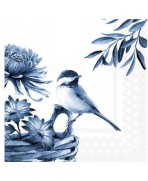 Servilletas 33x33 cm - pájaro azul