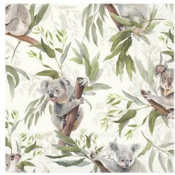 Servilletas 33x33 cm - oso koala