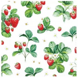 Servilletas 33x33 cm - Patrón de fresa