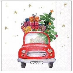 Servilletas 33x33 cm -Camión de regalos