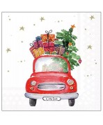 Servilletas 33x33 cm -Camión de regalos