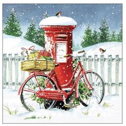 Servilletas 33x33 cm - bicicleta de reparto