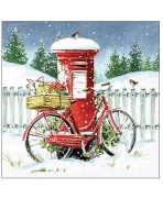 Servilletas 33x33 cm - bicicleta de reparto