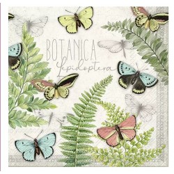 Servilletas 25x25 cm -Crema MARIPOSAS