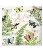 Servilletas 25x25 cm -Crema MARIPOSAS