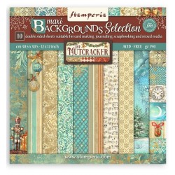 Scrapbooking Stamperia The Nutcracker Selección de fondos maxi Pad 10 sheets cm 30,5x30,5 (12"x12)")