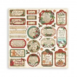 Scrapbooking StamperiaClassic Christmas  Pad 10 sheets cm 30,5x30,5 (12"x12")
