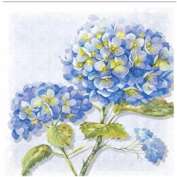 Servilleta 33cmx33cm Hortensias azules