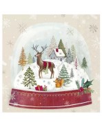 Servilleta 33cmx33cm GLOBO DE NIEVE