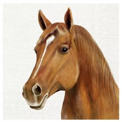 Servilleta 33cmx33cm caballo