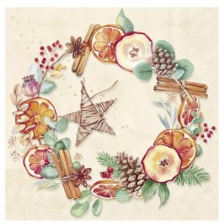 Servilletas 33x33 cm -corona de canela