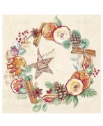 Servilletas 33x33 cm -corona de canela