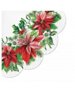 Servilleta redonda 34 flor de navidad
