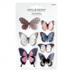 Pegatinas de mariposas Sunrise Day 3D Spellbinders