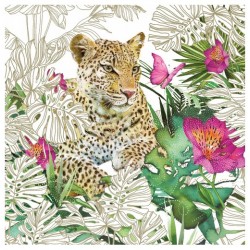 Servilleta 33cmx33  Leopardo