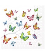 Servilleta 33x33 cm -mariposas coloridas
