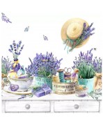Servilleta 33x33 cm -Granja de lavanda en Provenza