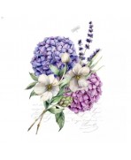 Servilleta 33x33 cm -Ramillete de Hortensias