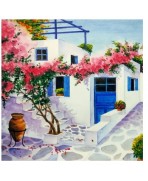 Servilleta 33cmx33cm Pueblo de Grecia