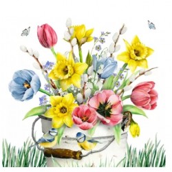 Servilleta 33cmx33cm Flores Frescas de Primavera