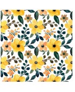 Servilleta 33cmx33cm Patrón floral amarillo