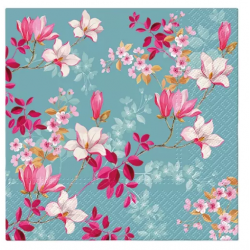 Servilletas 33x33 cm -Magnolia flores
