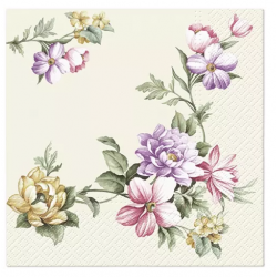 Servilletas 33x33 cm -Elegante guirnalda de champán