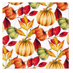 Servilletas 33x33 cm -Patrón de calabaza