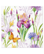 Servilletas 33x33 cm Iris con mariposa