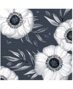 Servilletas 33x33 cm flor de acebo azul