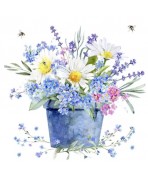 Servilletas 33x33 cm flores de los campos