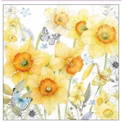 Servilletas 33x33 cm narcisos clásicos