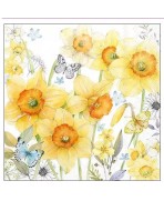 Servilletas 33x33 cm narcisos clásicos