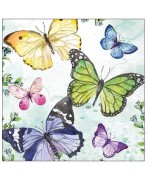 Servilleta 33cmx33cm Mariposas revoloteando agua