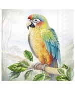 Servilleta 33cmx33cm LORO EXÓTICO