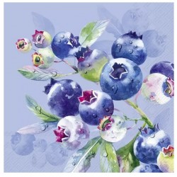 Servilleta 33cmx33cm FRUTAS DE ARÁNDANOS azul