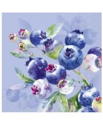 Servilleta 33cmx33cm FRUTAS DE ARÁNDANOS azul